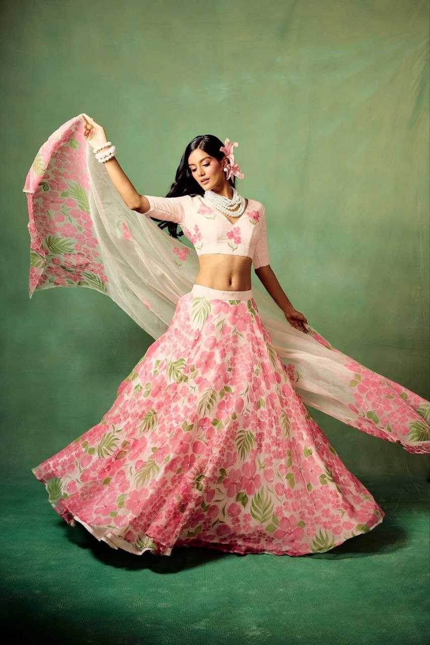 Silk Printed Lehenga - MYLUXURY LANE ENTERPRISE